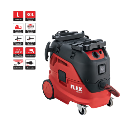 Flex VCE 33 L AC Σκούπα Υγρών / Στερεών 1200W με Κάδο 30lt